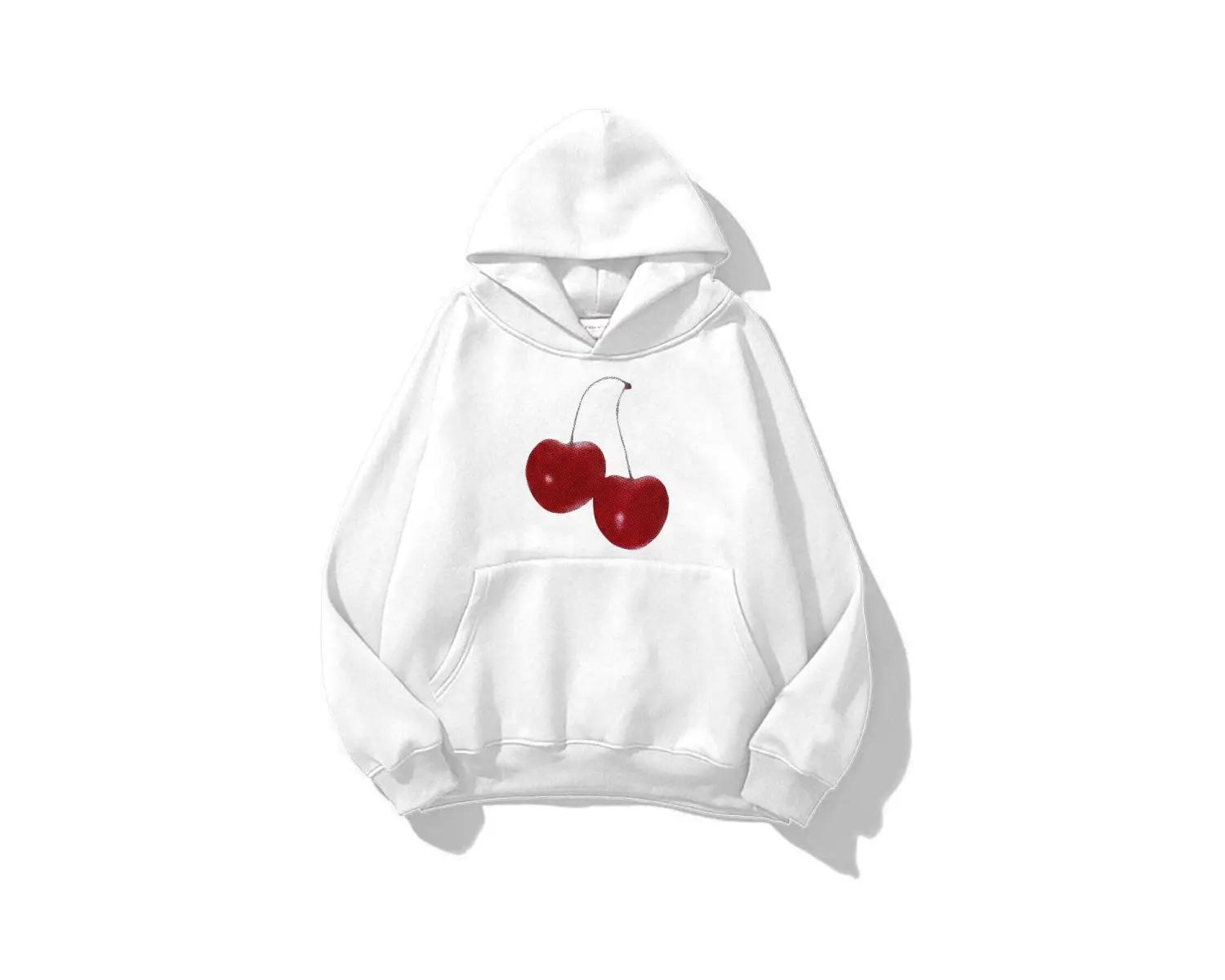 Unisex Cherry Tram Sweatshirt Beyaz