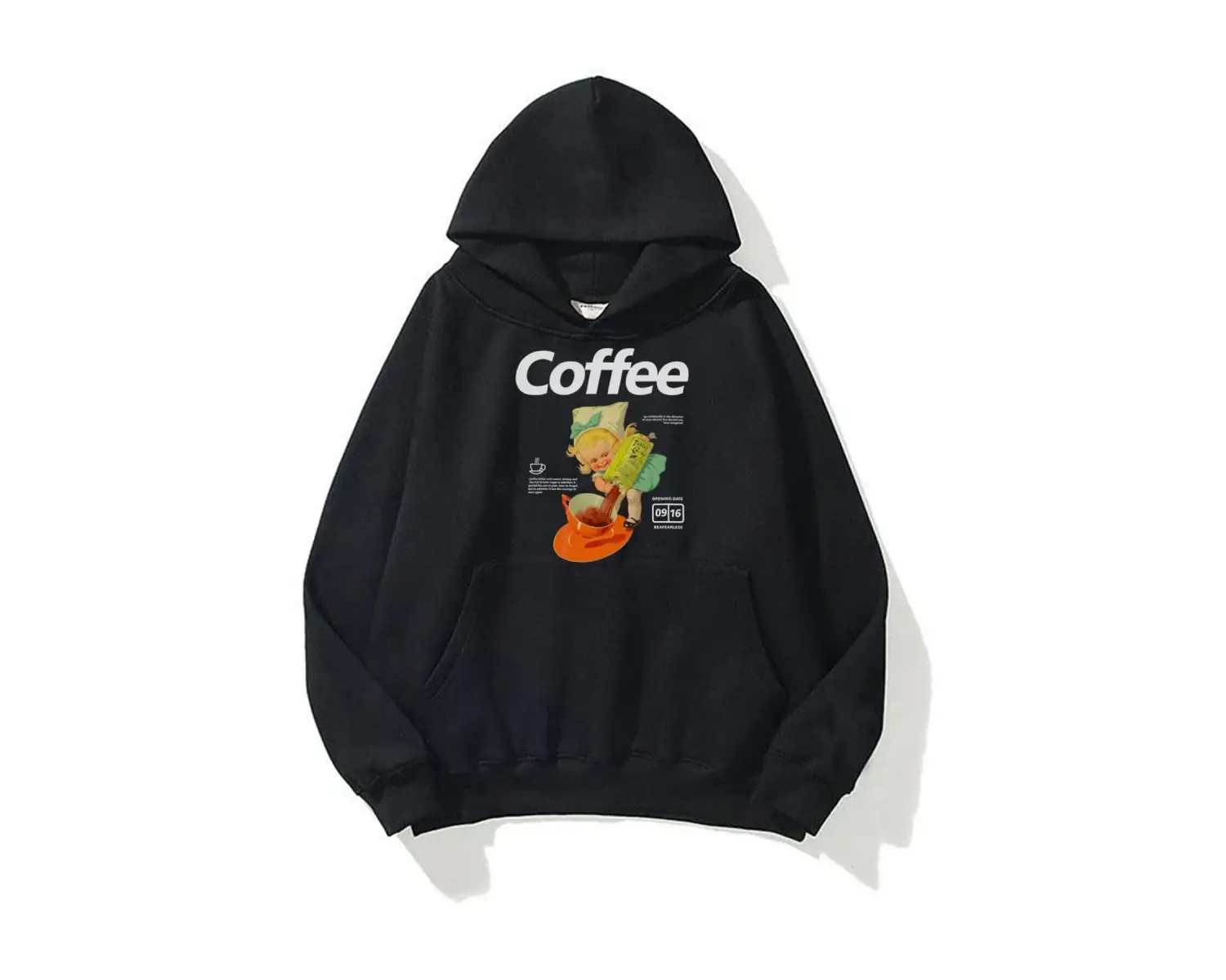 Unisex Coffee Siyah Sweatshirt