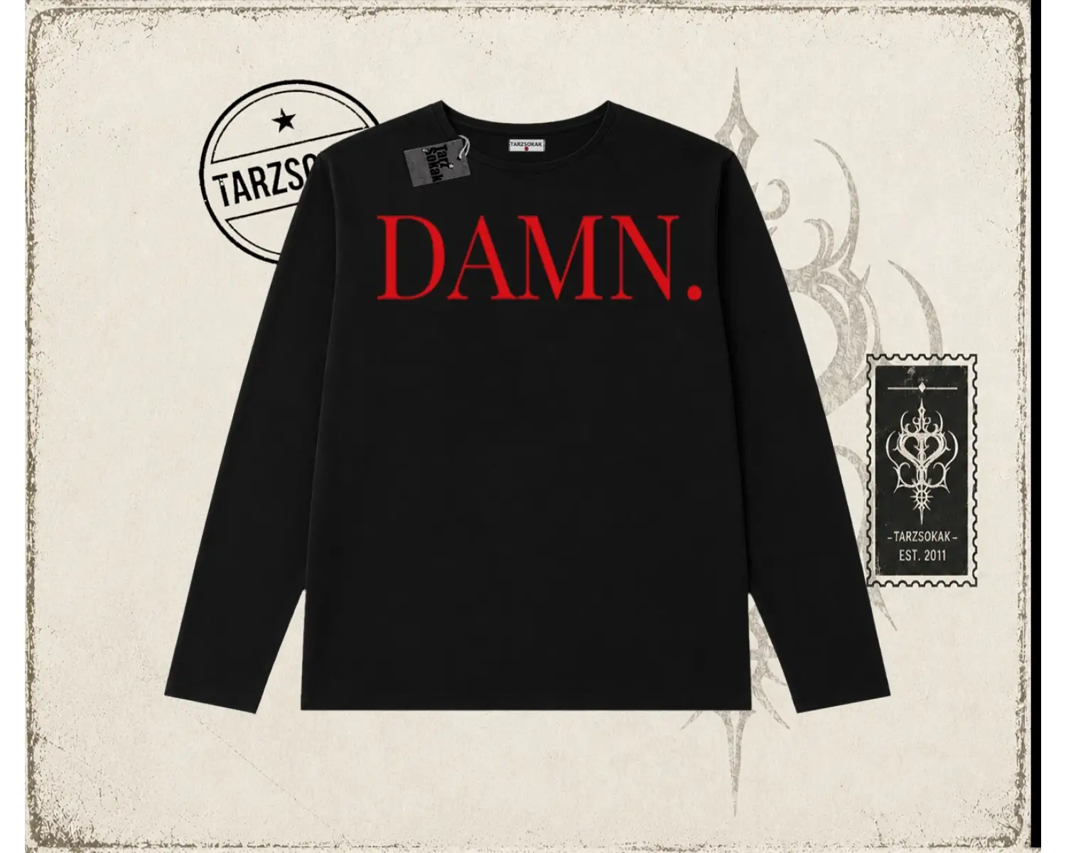Unisex Damn Kendrick Lamar Biskilet Yaka  Long Sleeve Beyaz