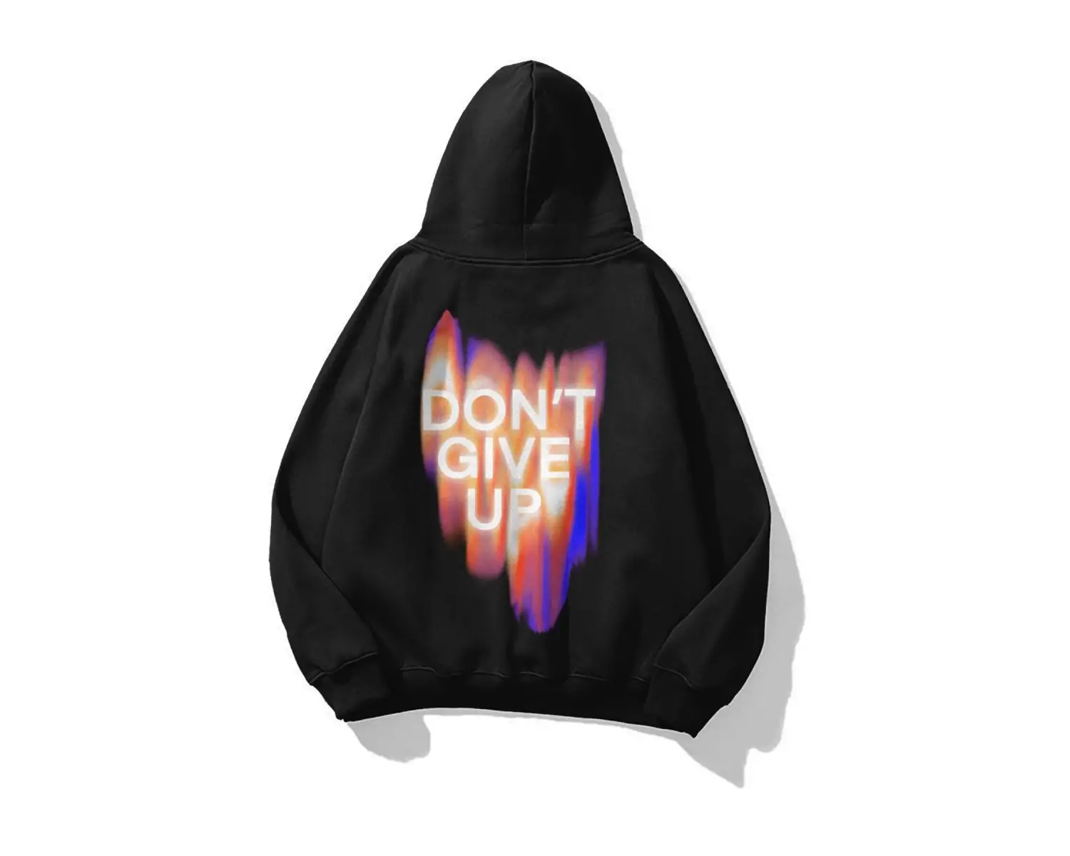 Unisex Dont Give Up Sweatshirt Hoodie Siyah