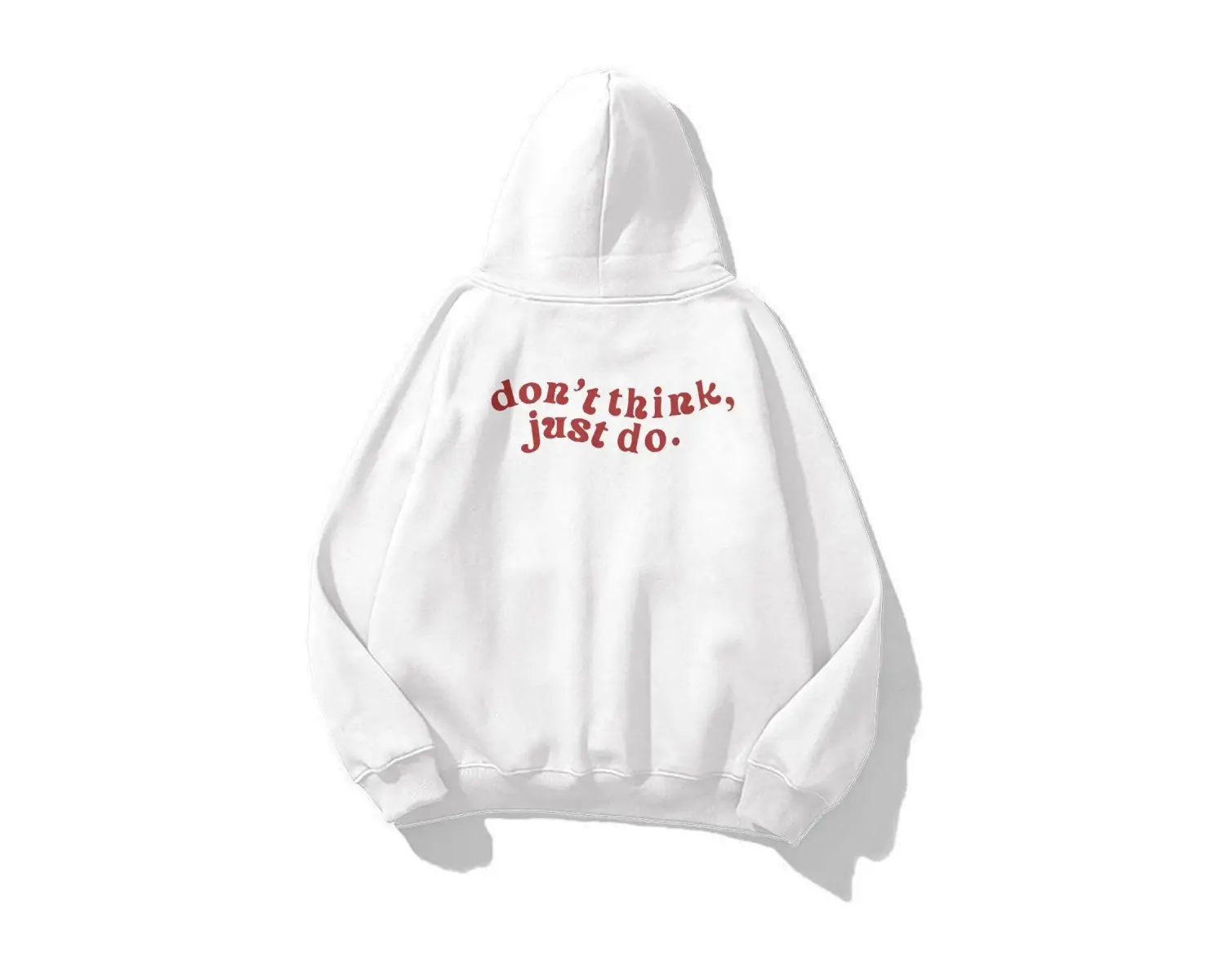 Unisex Dont Think Just Do Sweatshirt Beyaz