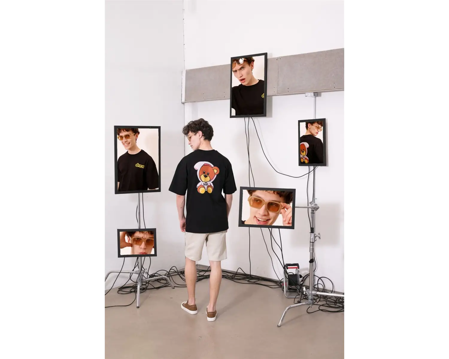 Unisex Drew Bear Beyaz Tshirt