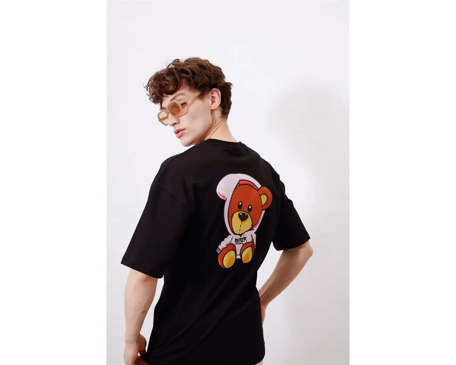 Unisex Drew Bear Beyaz Tshirt