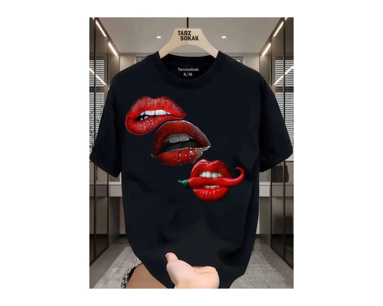 UNİSEX Dudak Lips T-shirt