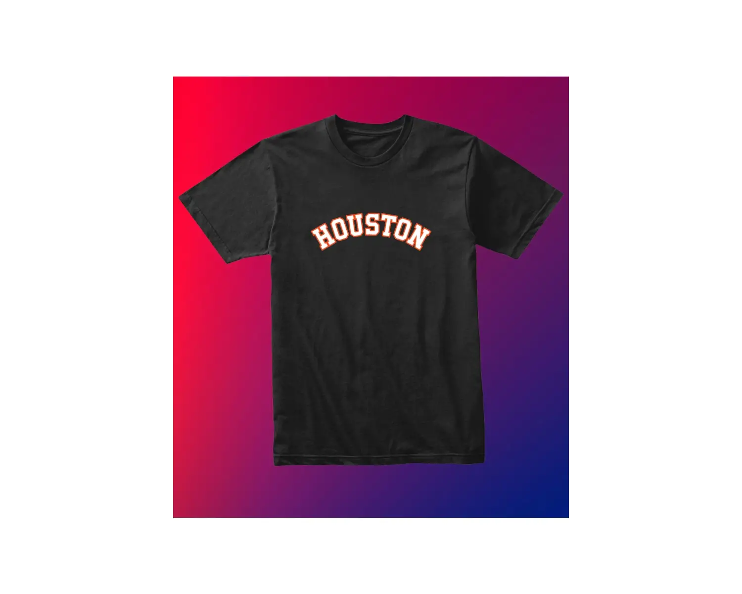 Unısex Erkek Kadın Abd Houston Teksas Baskılı % 100 Pamuk T-shirt