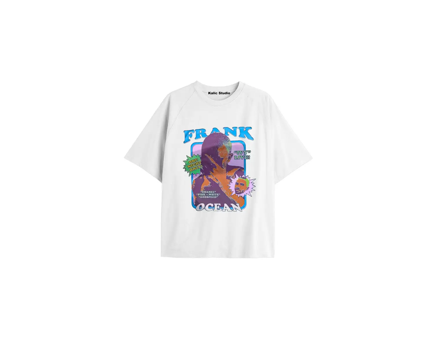 Unisex Erkek Kadın Blond Frank Ocean Beyaz T-SHIRT
