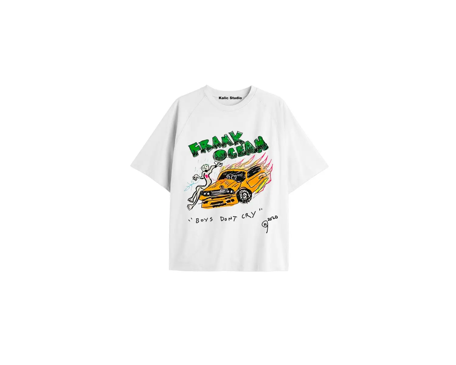 Unisex Erkek Kadın Blond Frank Ocean Beyaz T-SHIRT