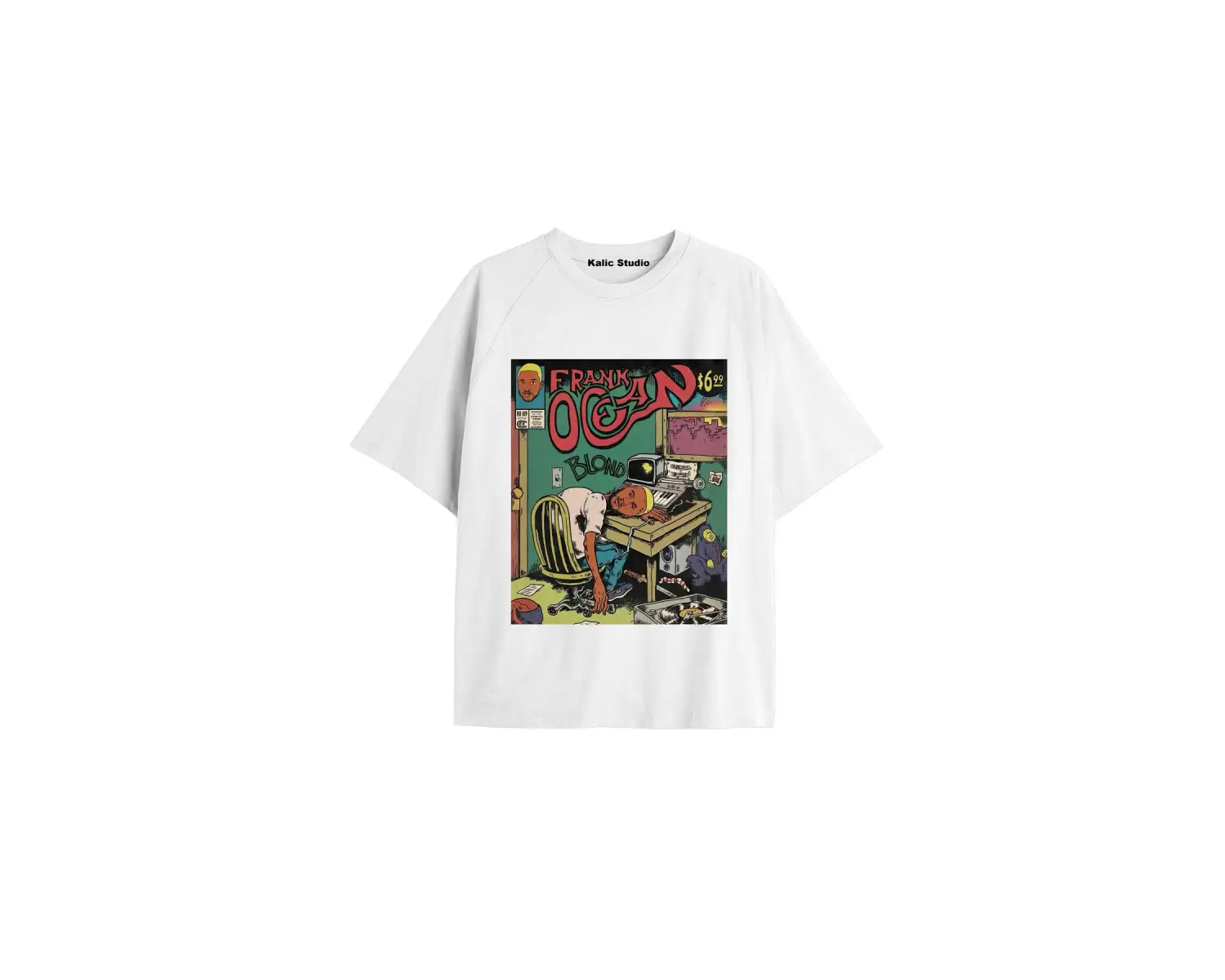 Unisex Erkek Kadın Blond Frank Ocean Beyaz T-SHIRT