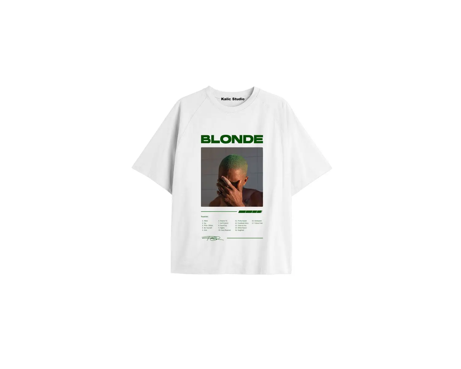 Unisex Erkek Kadın Blond Frank Ocean Beyaz T-SHIRT