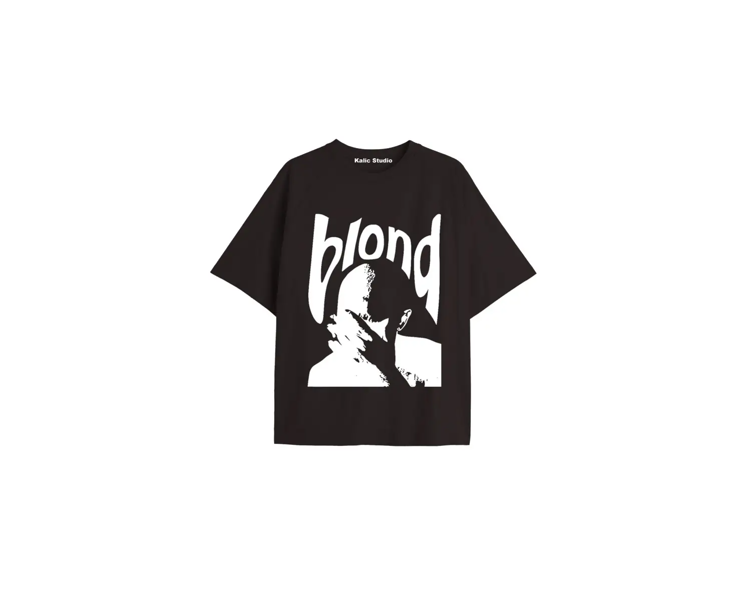 Unisex Erkek Kadın Blond Frank Ocean Siyah T-SHIRT