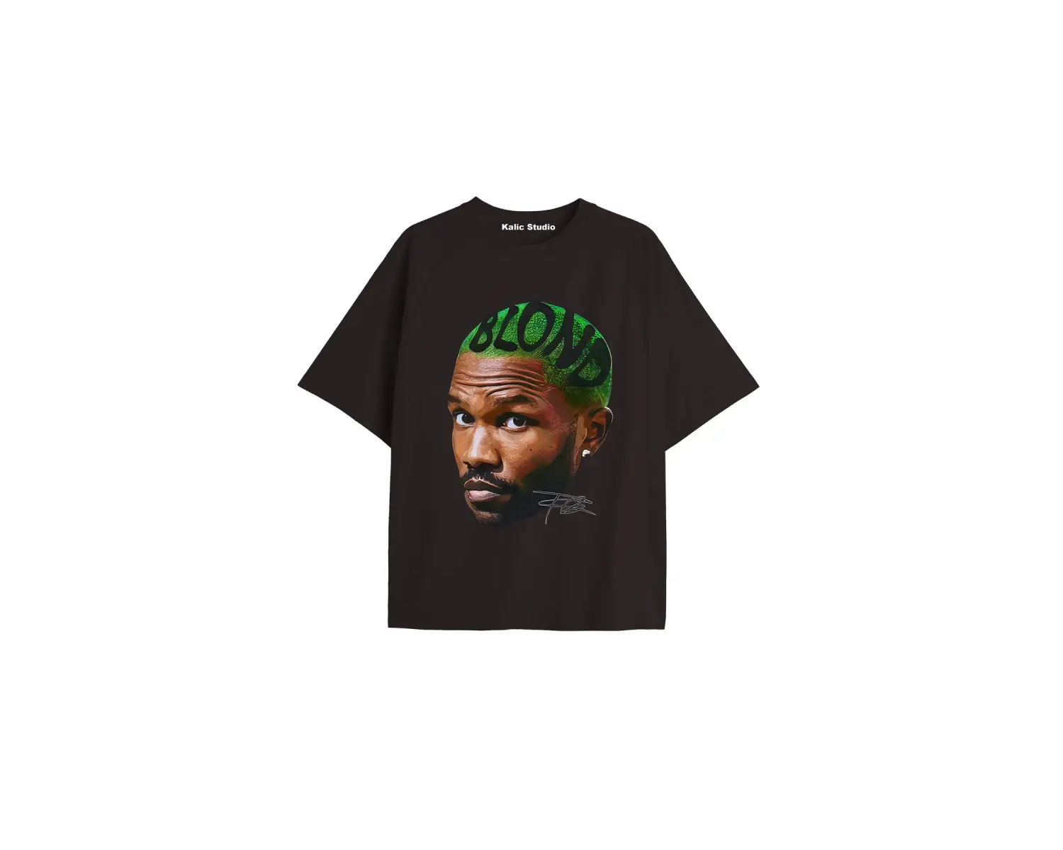 Unisex Erkek Kadın Blond Frank Ocean Siyah T-SHIRT