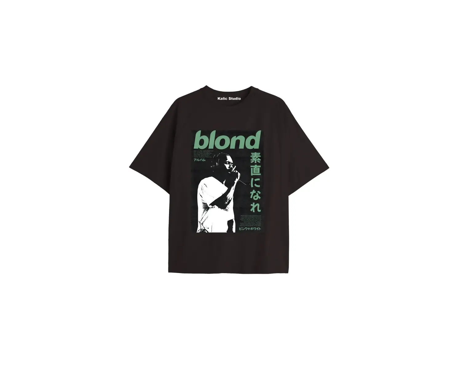 Unisex Erkek Kadın Blond Frank Ocean Siyah T-SHIRT