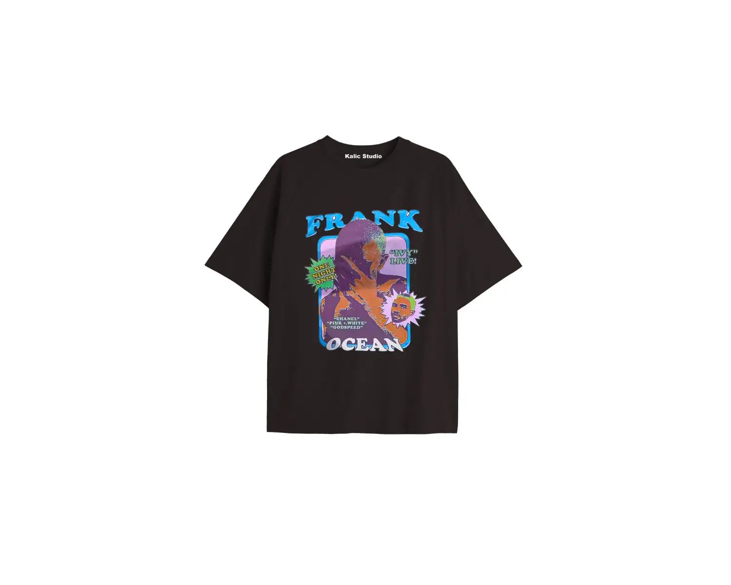 Unisex Erkek Kadın Blond Frank Ocean Siyah T-SHIRT