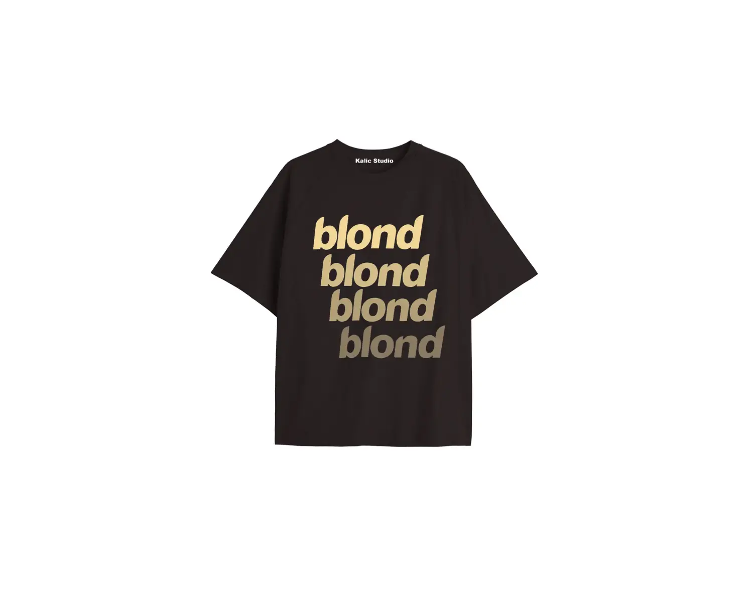 Unisex Erkek Kadın Blond Frank Ocean Siyah T-SHIRT