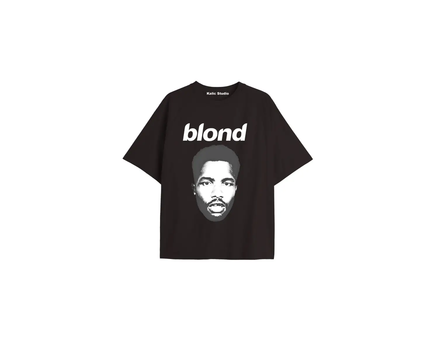 Unisex Erkek Kadın Blond Frank Ocean Siyah T-SHIRT
