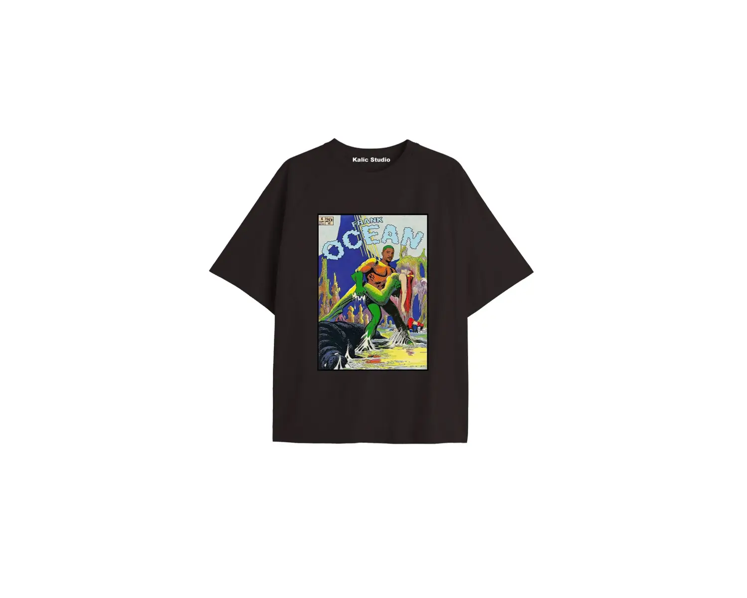 Unisex Erkek Kadın Blond Frank Ocean Siyah T-SHIRT