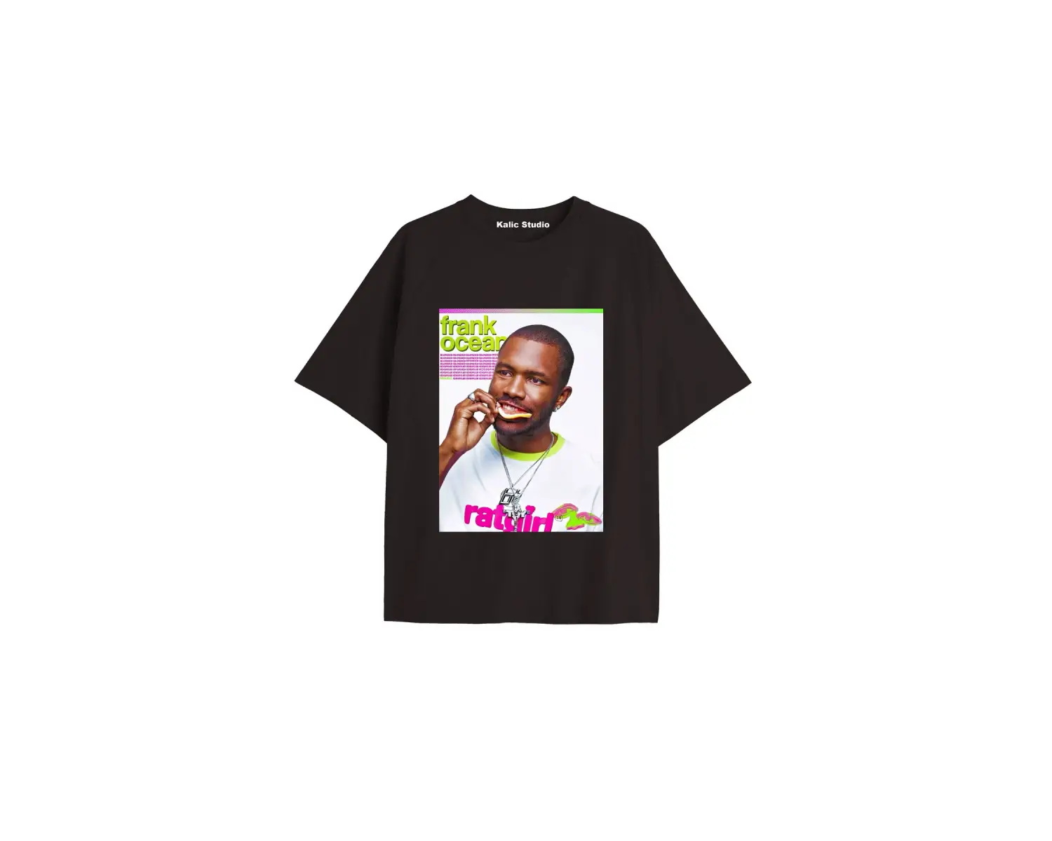 Unisex Erkek Kadın Blond Frank Ocean Siyah T-SHIRT