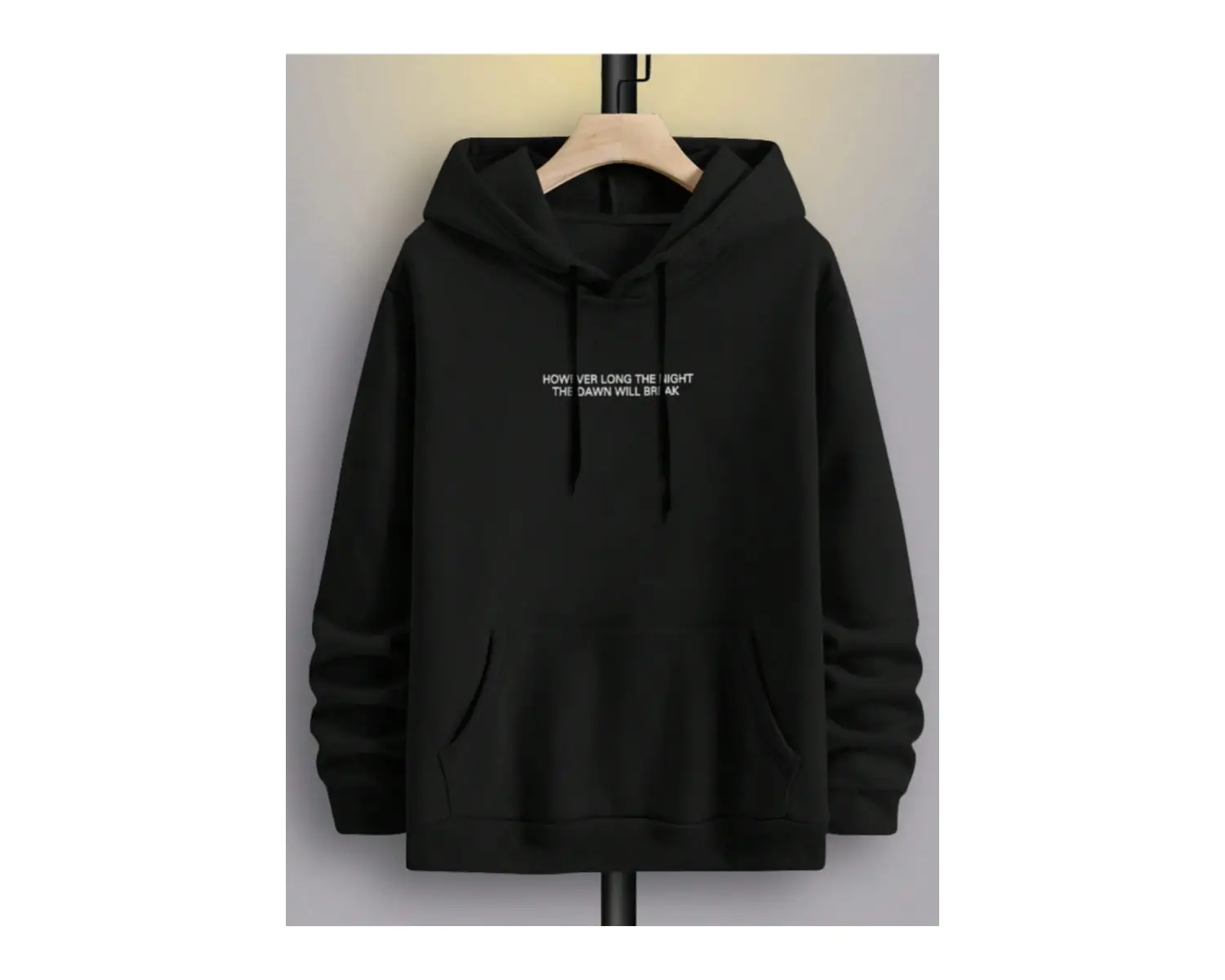 Unisex Erkek/Kadın BREAK Özel Renkli Baskılı Oversize Kapüşonlu Sweatshirt Siyah