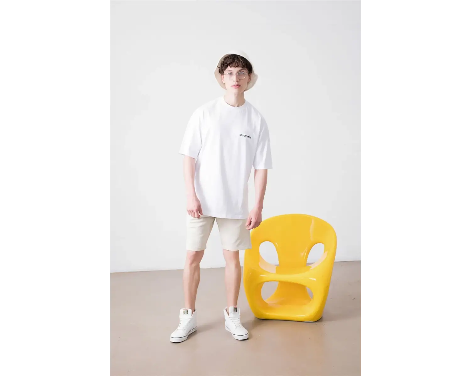 Unisex Essentials 303 Beyaz Tshirt