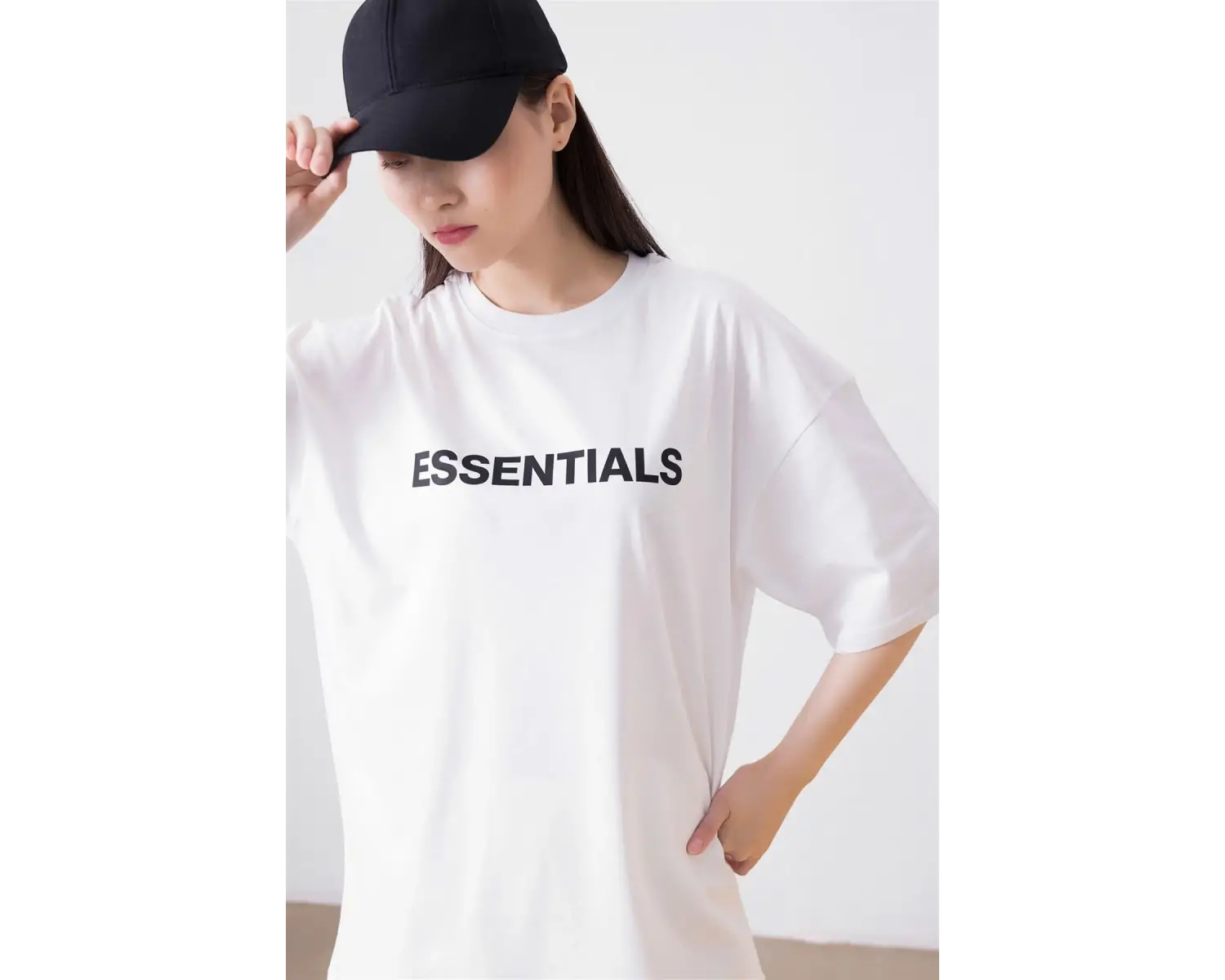 Unisex Essentials Beyaz Tshirt