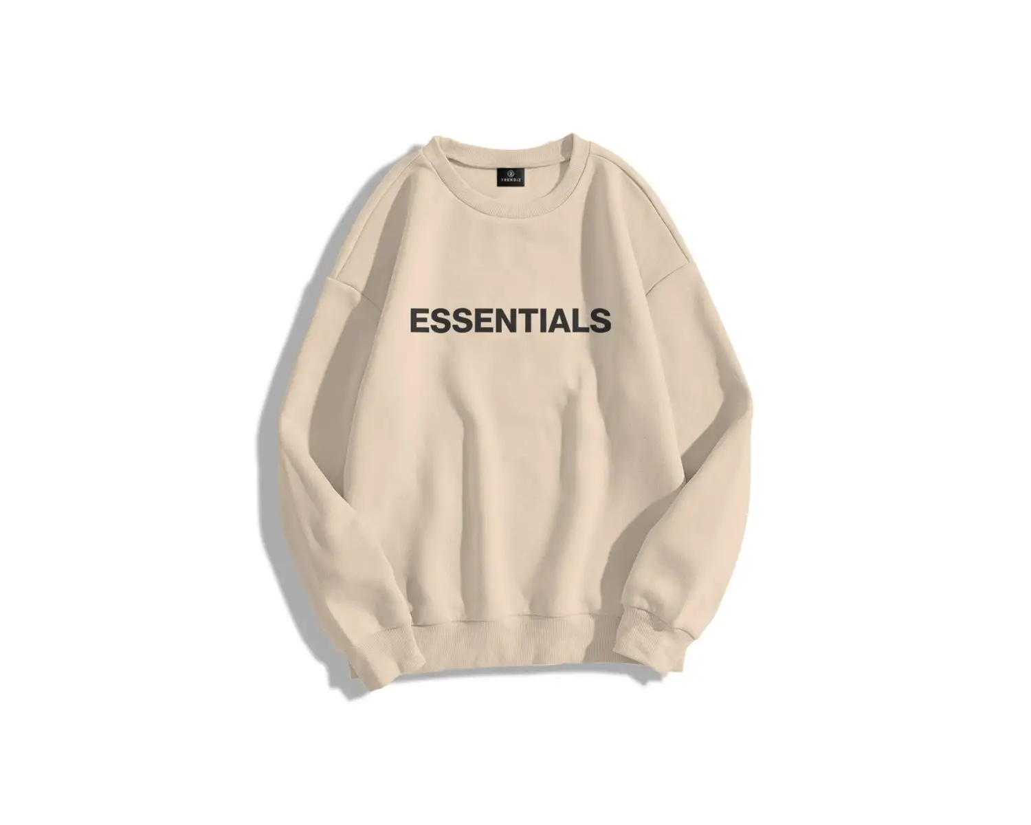 Unisex Essentials Bisiklet Yaka Sweatshirt Beyaz