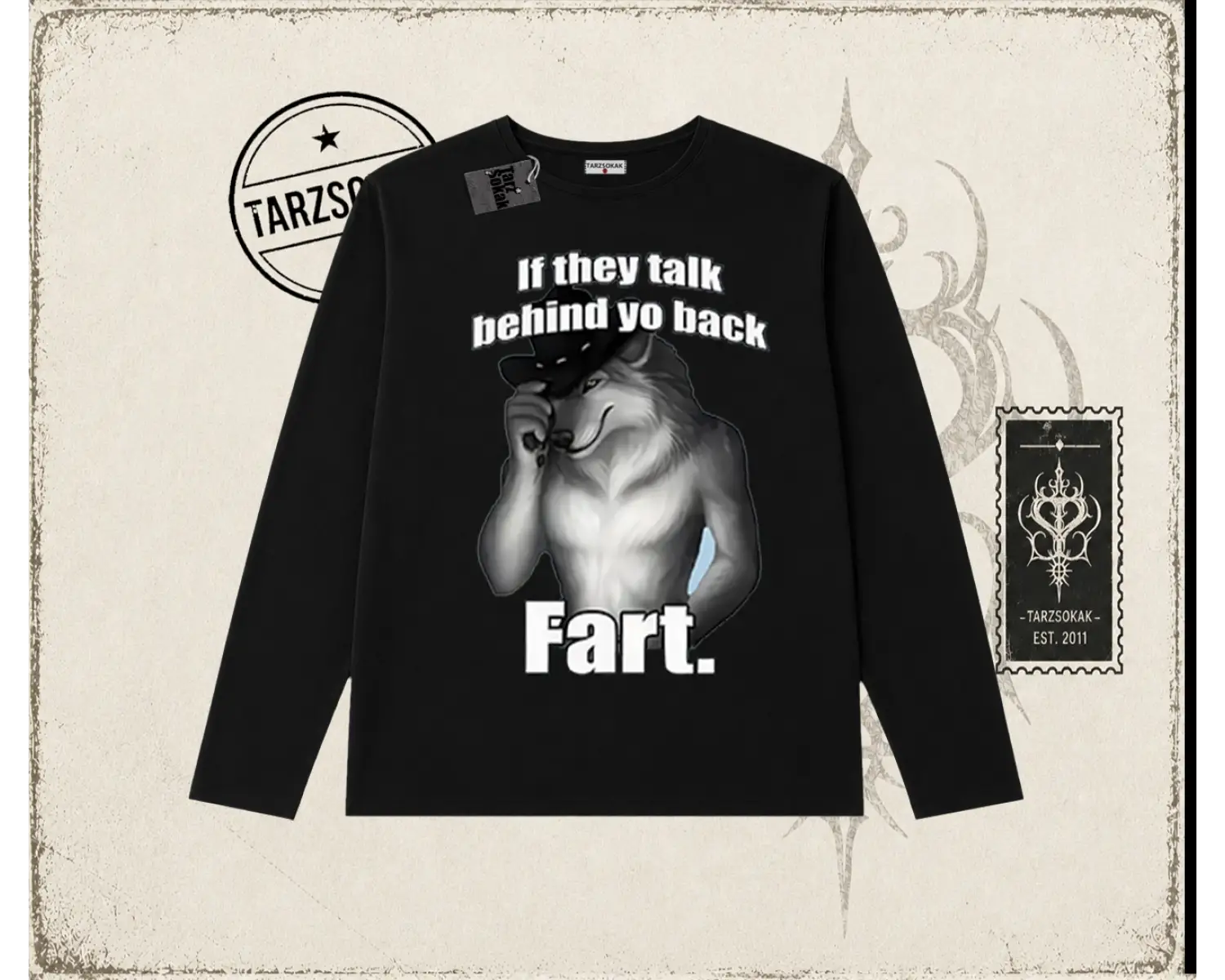 Unisex Fart Biskilet Yaka  Long Sleeve Beyaz