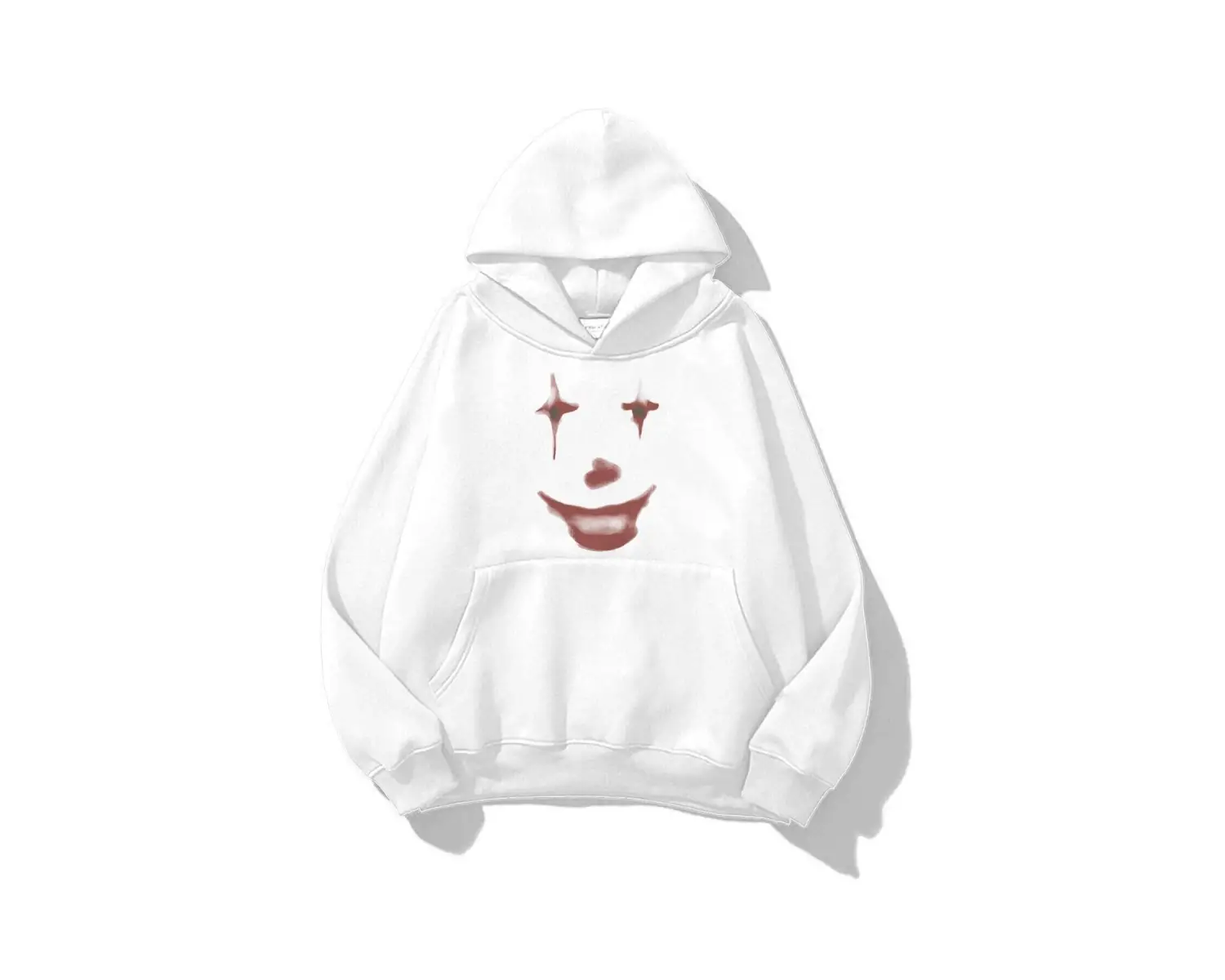 Unisex Fun Clown Sweatshirt Hoodie Beyaz