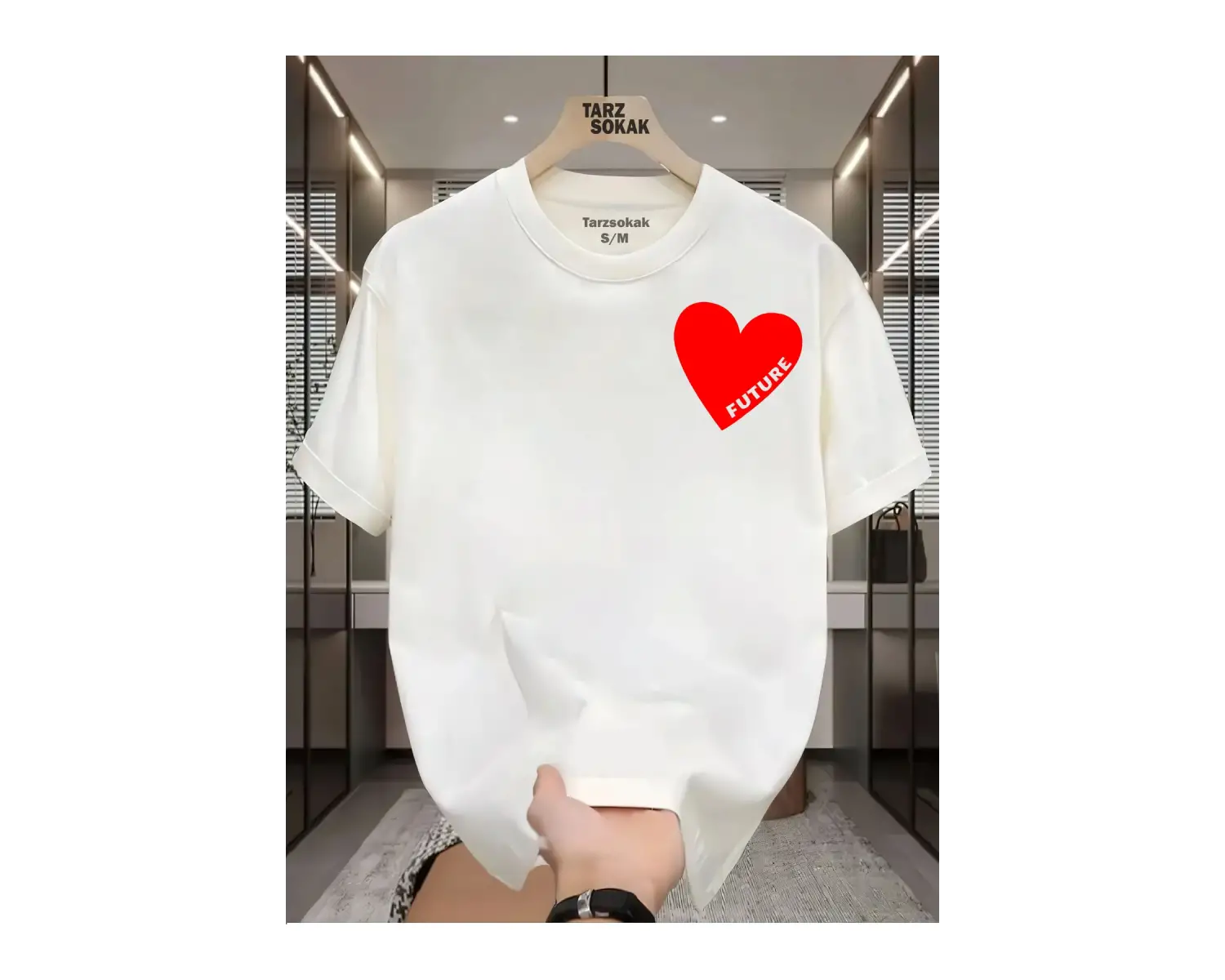 UNİSEX Future Kalp T-shirt