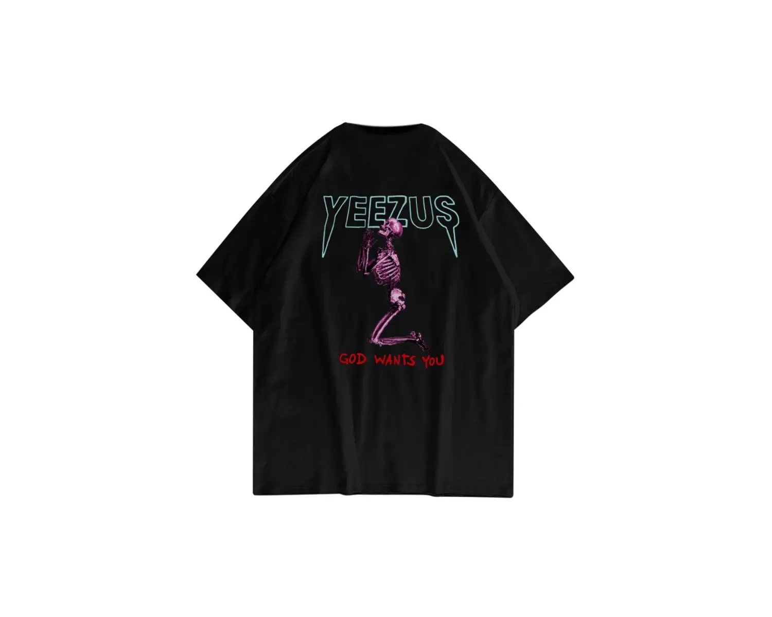 Unisex God Wants You Yeezus Siyah Tshirt