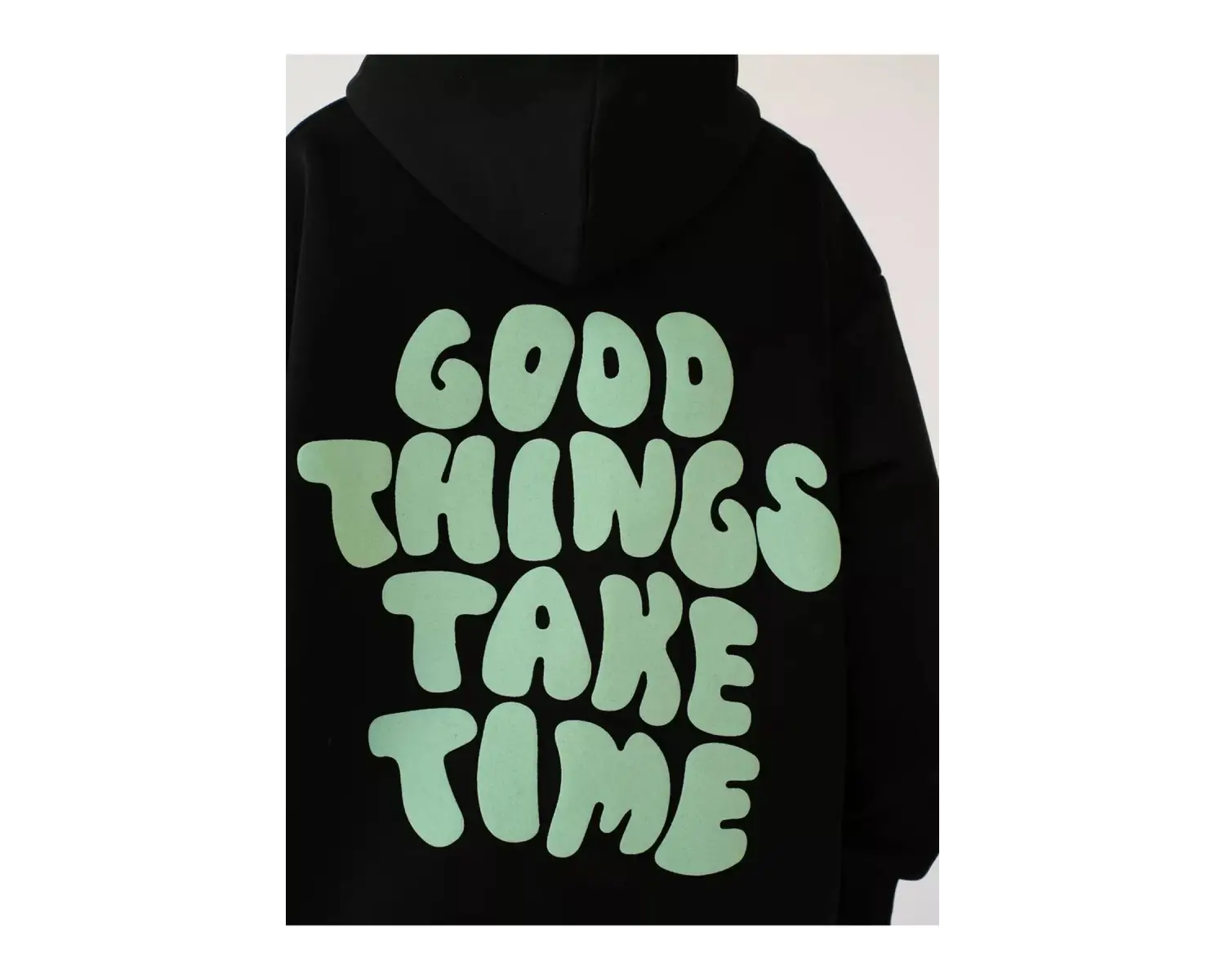 Unisex Good Things Take Time Sweatshirt Siyah
