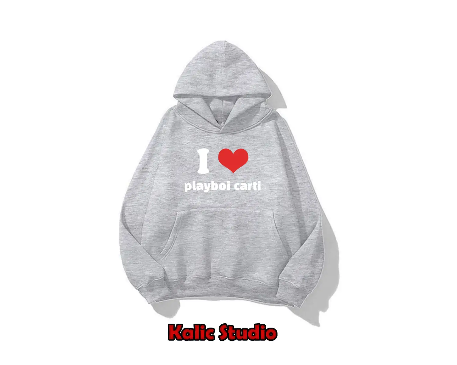 ünisex gri playboi carti oversize sweatshirt