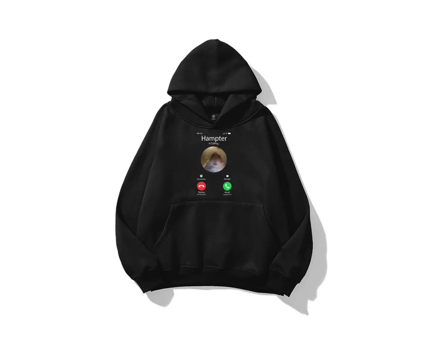 Unisex Hampter is Calling Sweatshirt Siyah