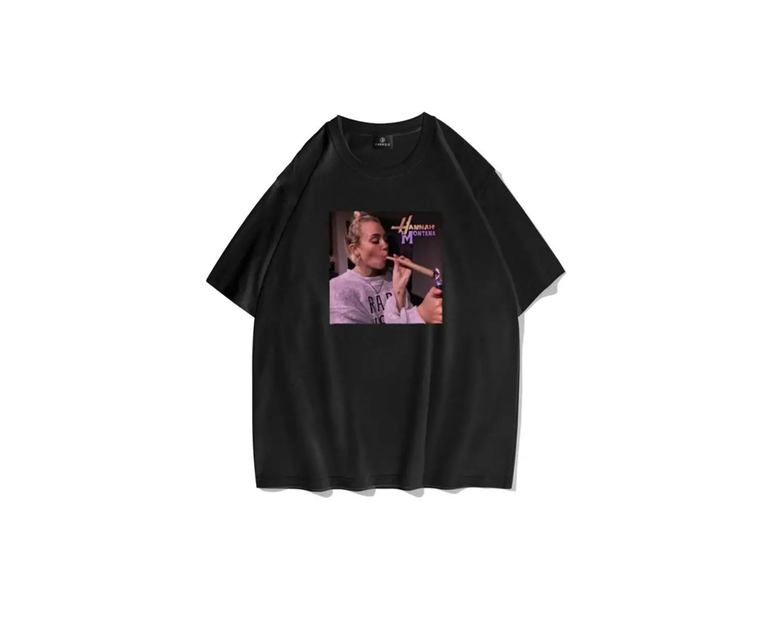 Unisex Hannah Montana Siyah Tshirt