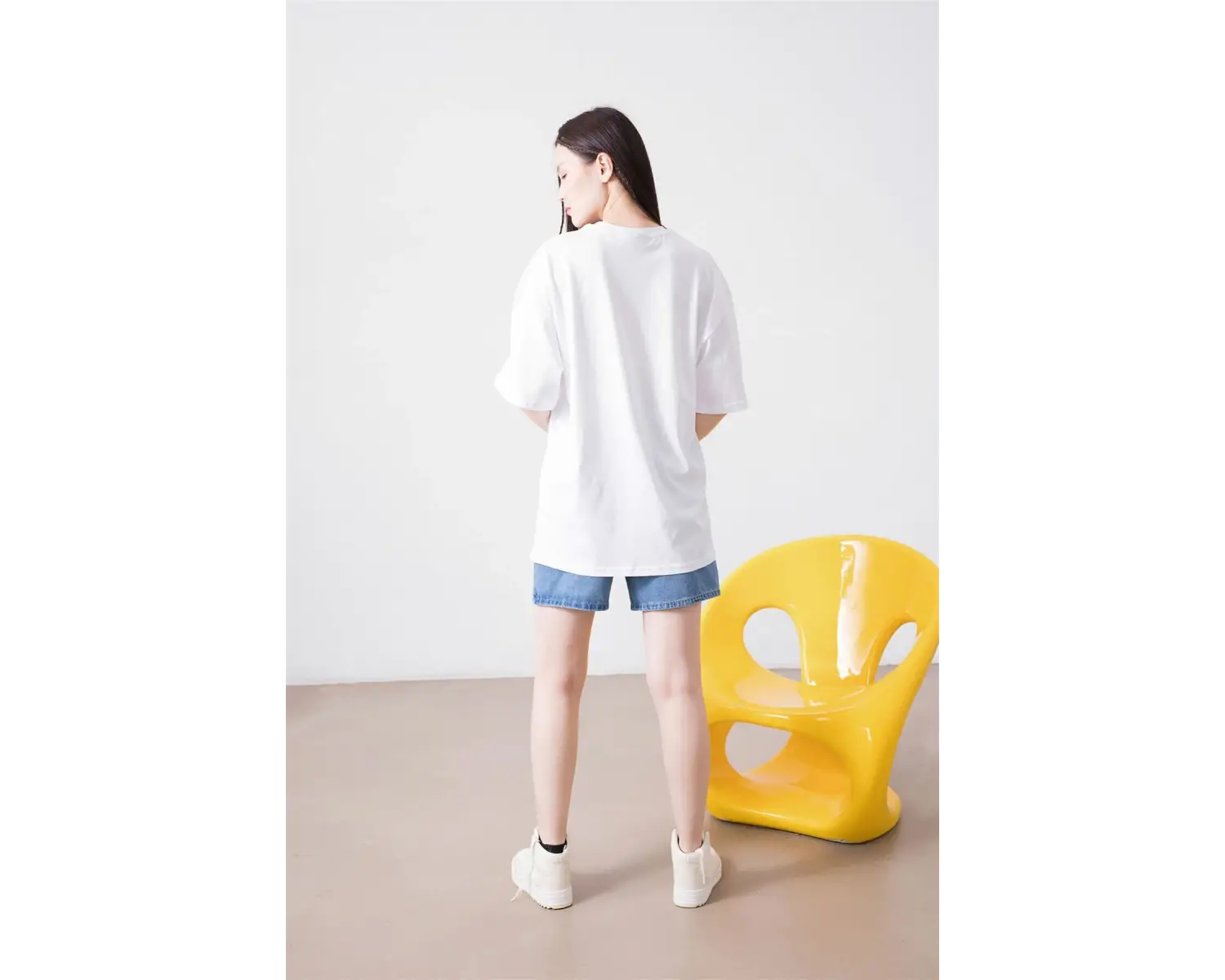 Unisex Harajuku Girl Beyaz Tshirt