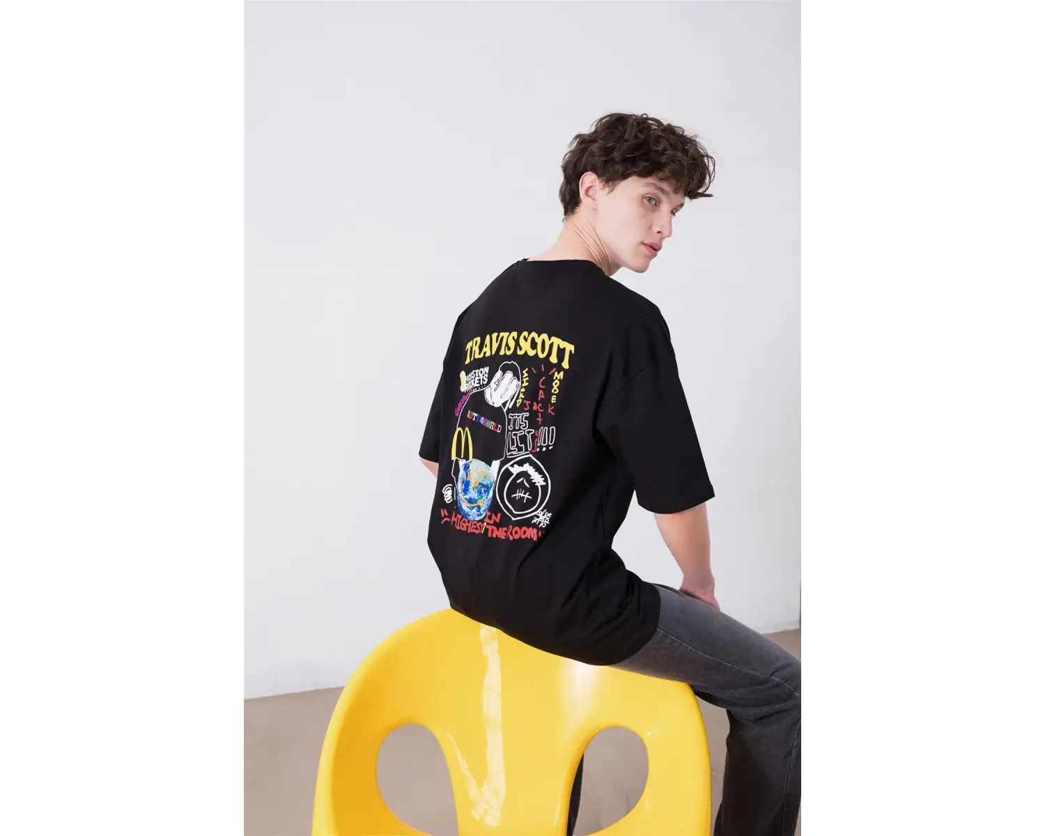 Unisex Highest In The Room Siyah Tshirt