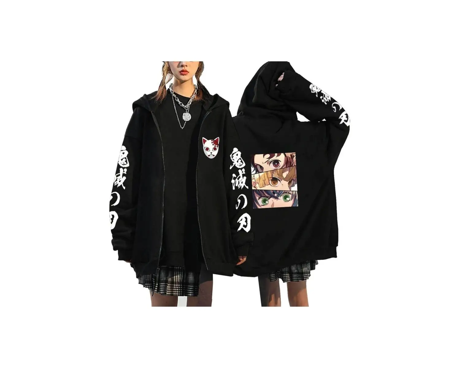Unisex Hoodie Fermuarlı Anime Demon Cleaver Slayer Mod.475 14673