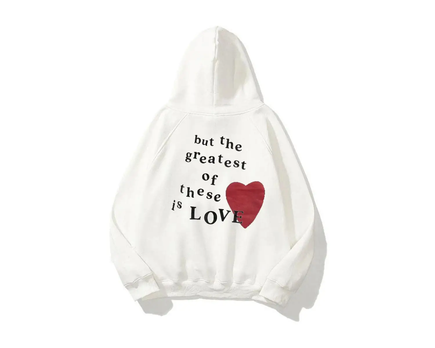 Unisex Hope Love Beyaz Sweatshirt