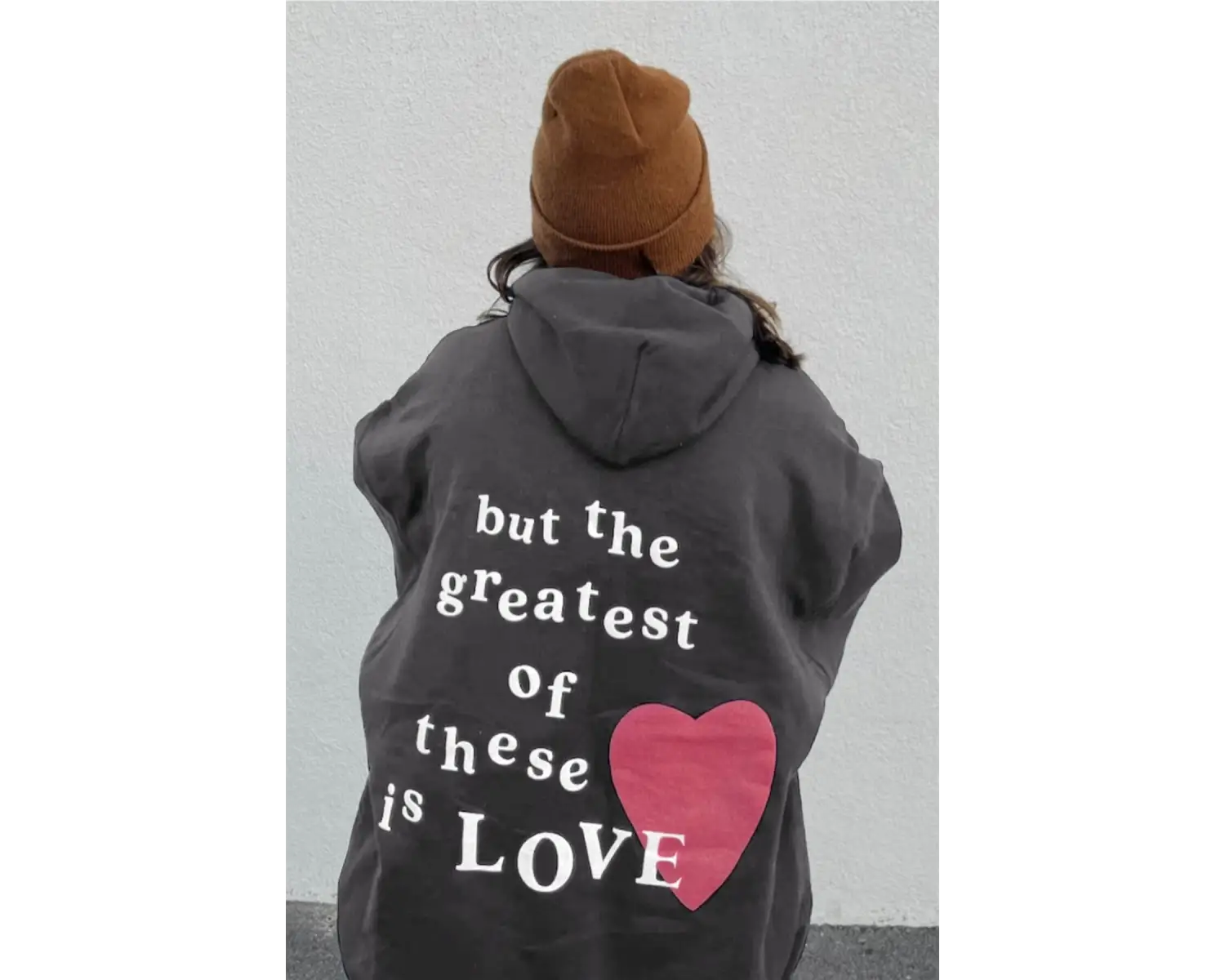 Unisex Hope Love Beyaz Sweatshirt