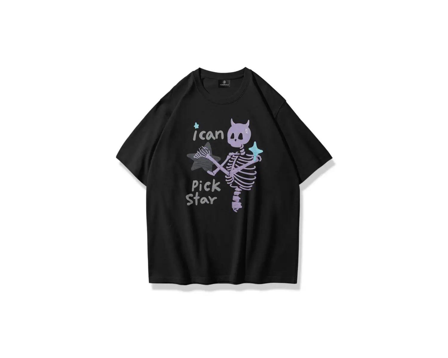Unisex I Can Pick Star Tshirt Siyah