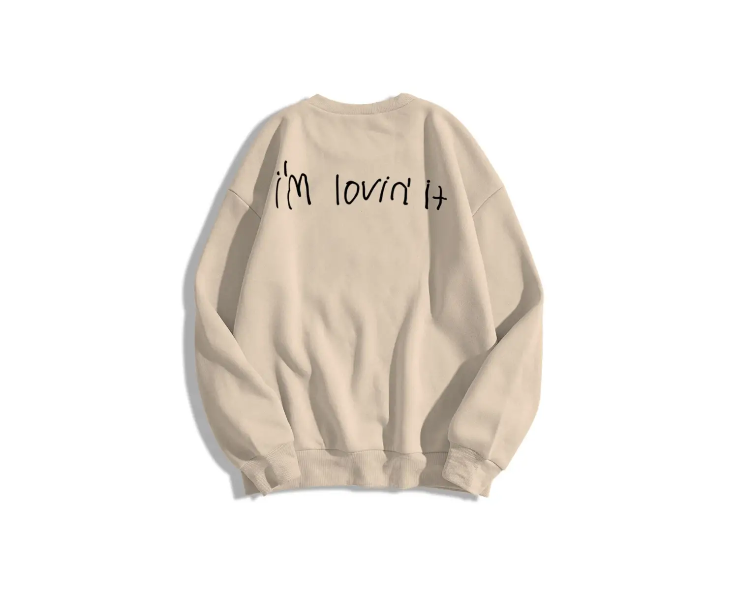 Unisex Im Lovin It Bisiklet Yaka Sweatshirt Gri