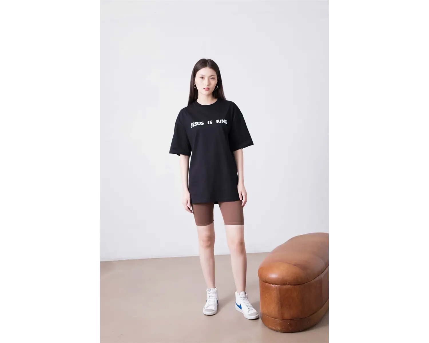 Unisex Jesus Is King Siyah Tshirt