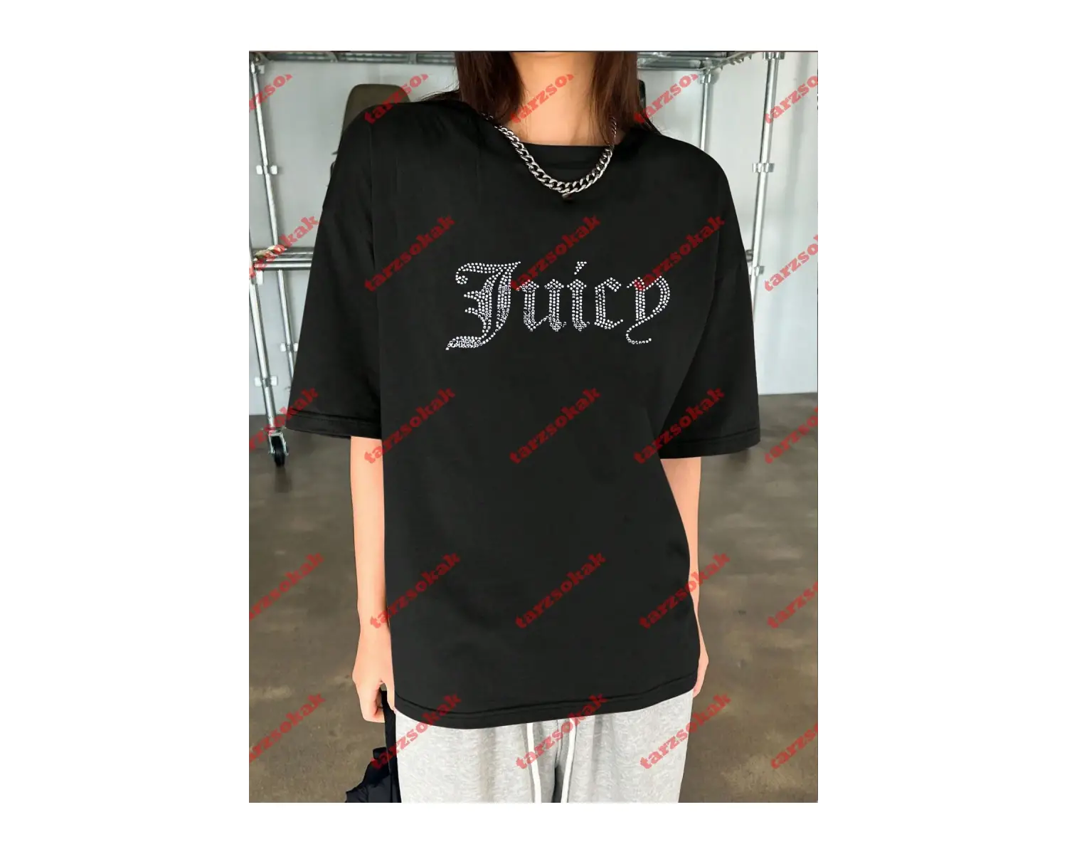 Unisex Juicy Baskılı Tshirt Beyaz