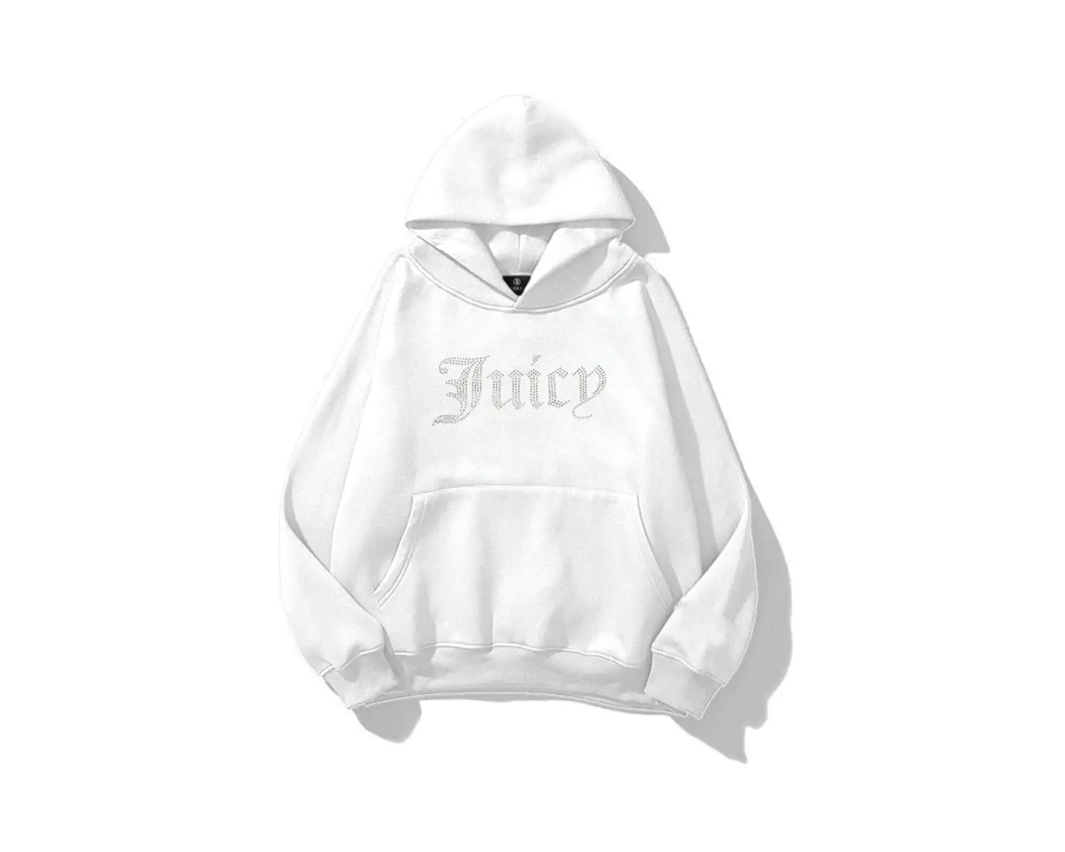 Unisex Juicy Taş Baskılı Sweatshirt Beyaz