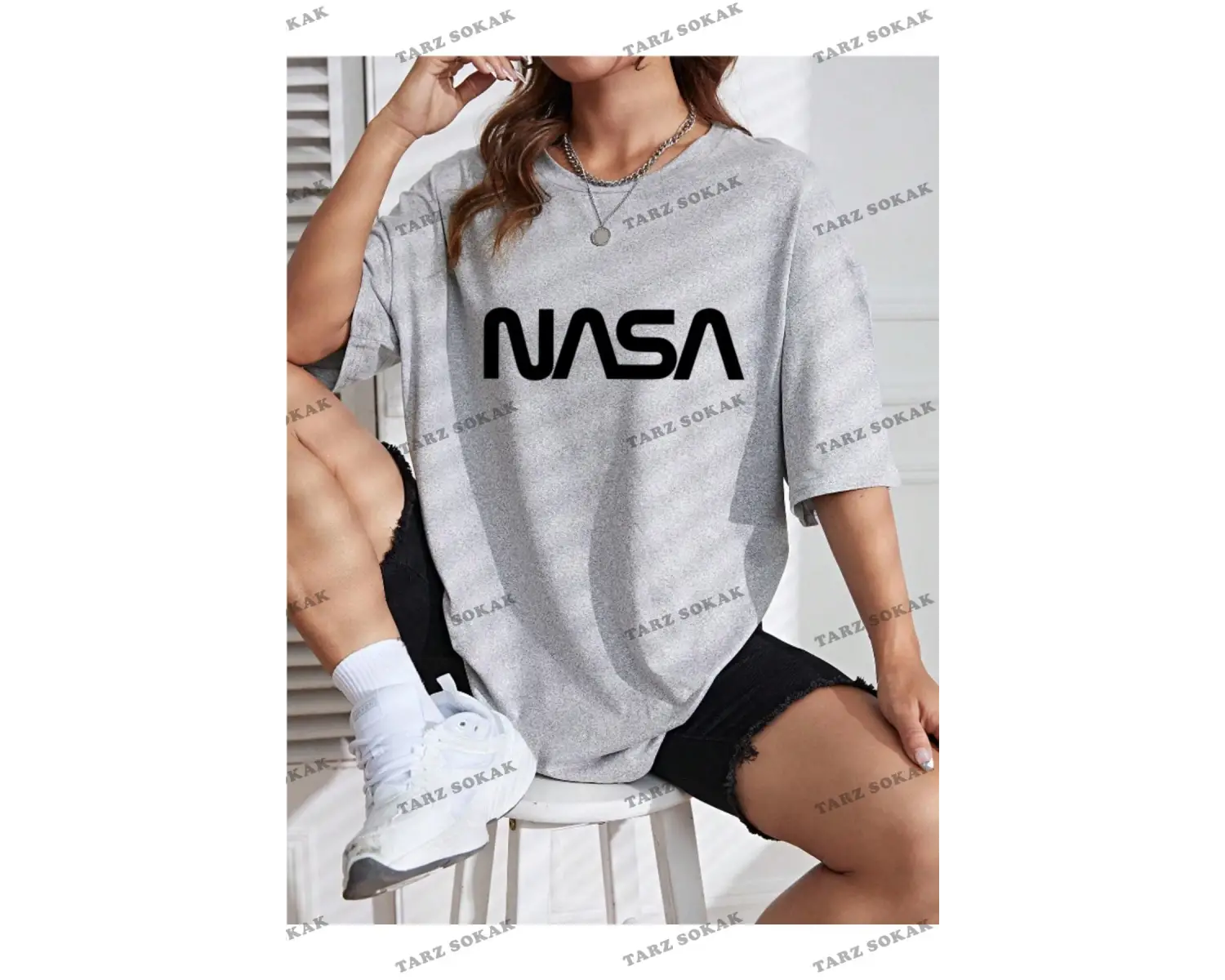 Unisex Kadın/Erkek Berlin Renkli Özel Baskılı Oversize Penye