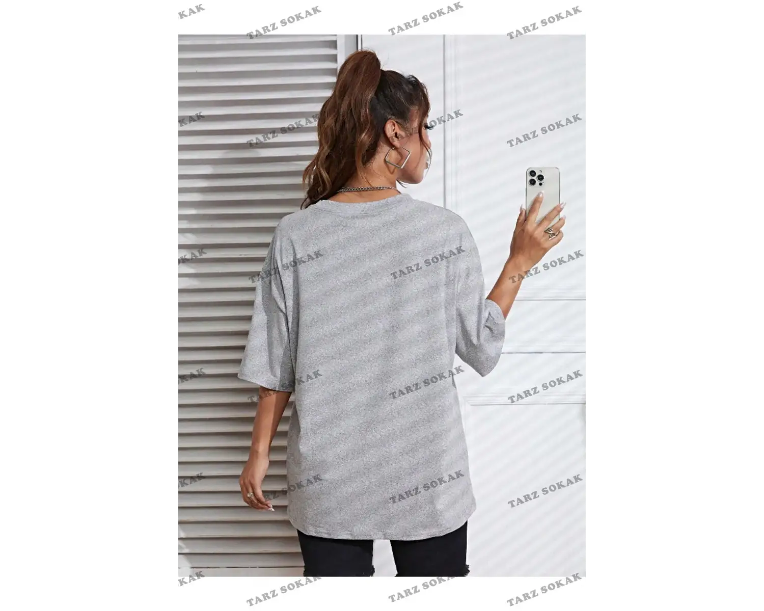 Unisex Kadın/Erkek Berlin Renkli Özel Baskılı Oversize Penye