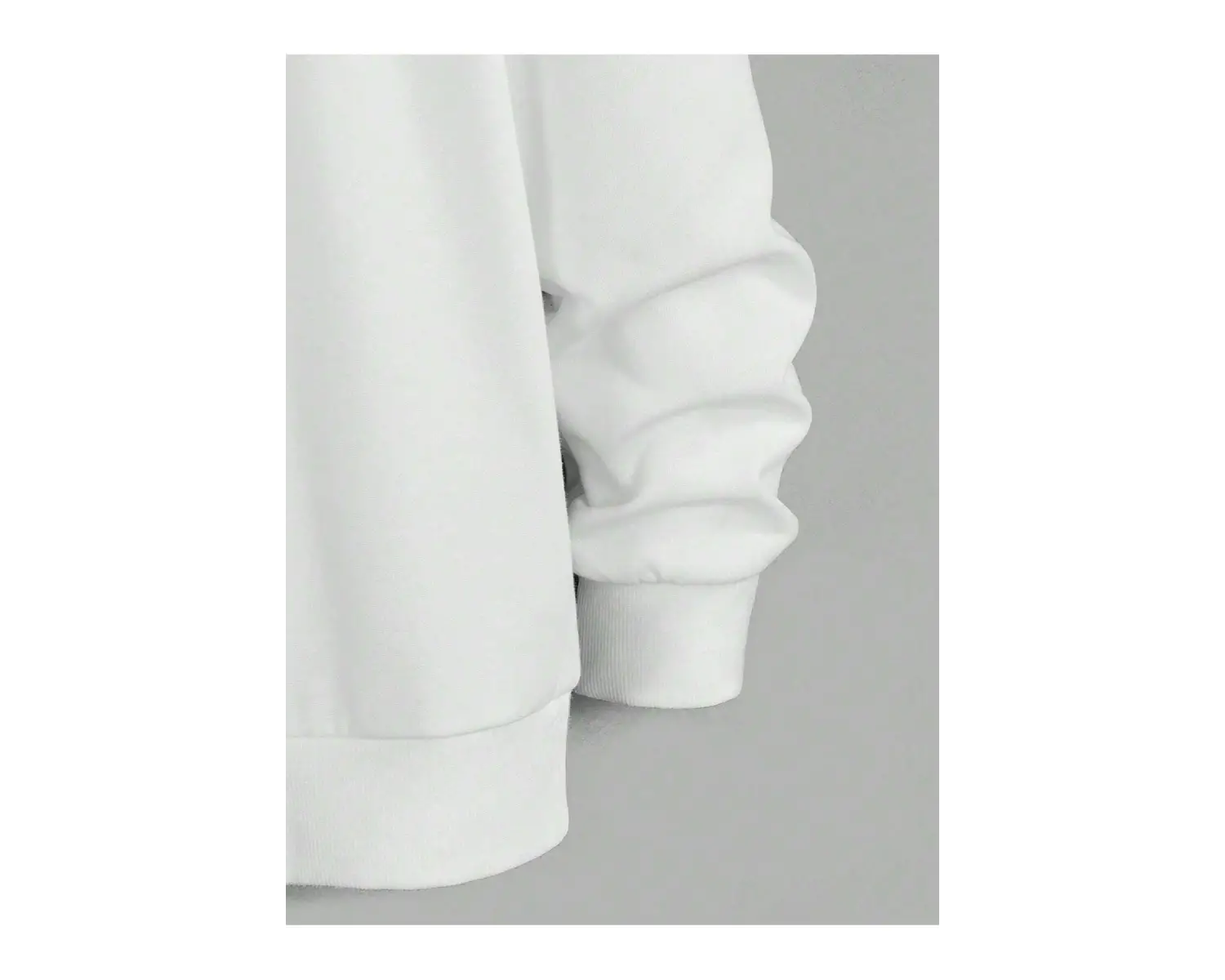 Unisex Kadın/Erkek Beyaz Anime Out Baskılı Oversize Kapüşonlu Sweatshirt