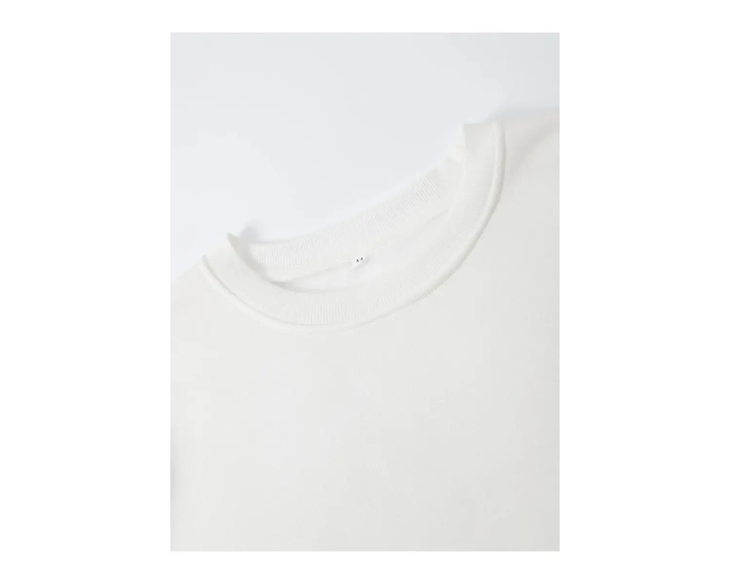 Unisex Kadın/Erkek Beyaz Galaxy Oversize Bisiklet Yaka Pamuklu Sweatshirt