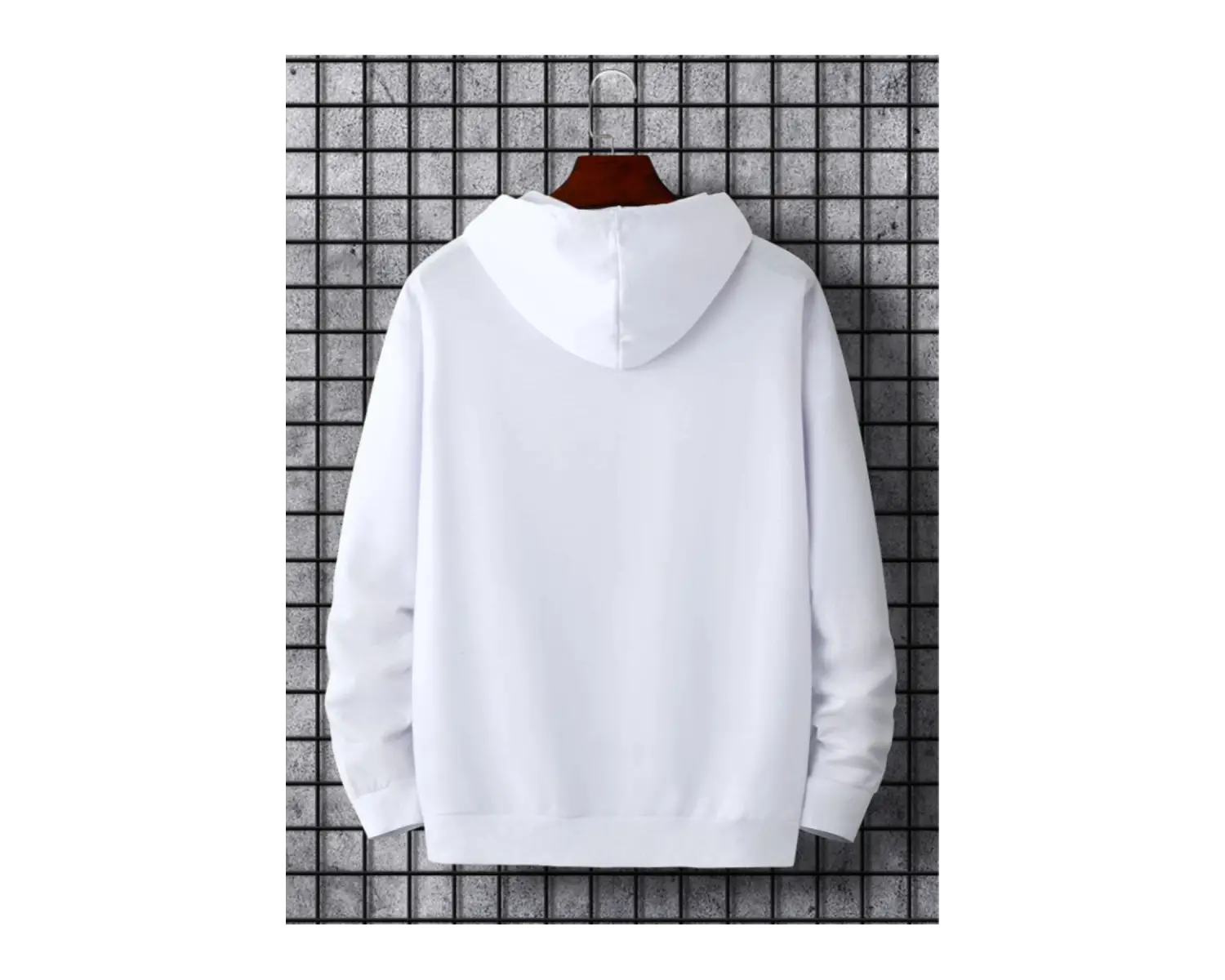 Unisex Kadın/Erkek Beyaz OK Baskılı Oversize Kapüşonlu Sweatshirt