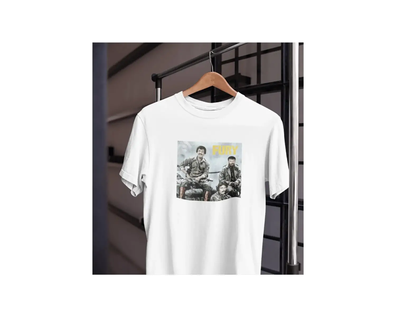 Unısex Kadın Erkek Brad Pitt Fury Bergen Müslüm Ferdi Azer Bülbül %100 Pamuk Siyah Beyaz T-shirt