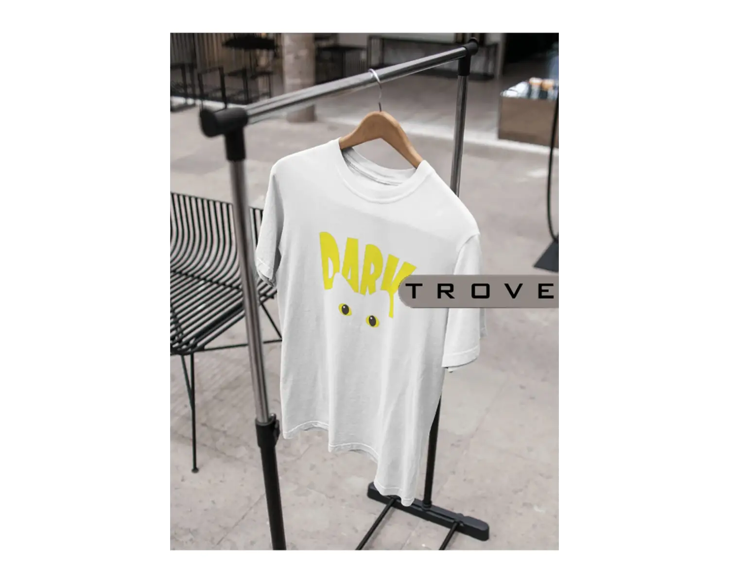 Unısex Kadın Erkek Dark %100 Pamuk Baskılı Siyah Beyaz T-shirt